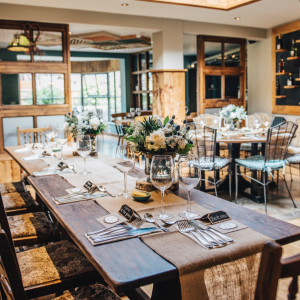 Wedding party seating at the Duke of Wellington in Stanwick