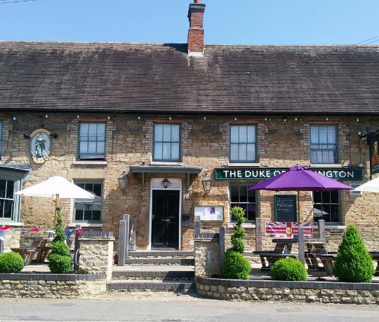 The beautifully restored 18th century Duke of Wellington Pub & Restaurant in Stanwick