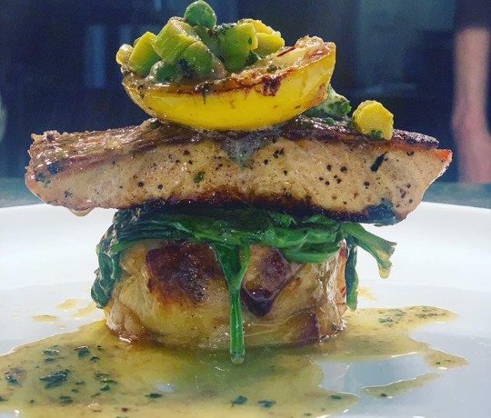 Fish dish at our Restaurant & Pub in Stanwick Fish dish at our Restaurant & Pub in Stanwick