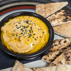 Red Pepper Houmous & flat bread